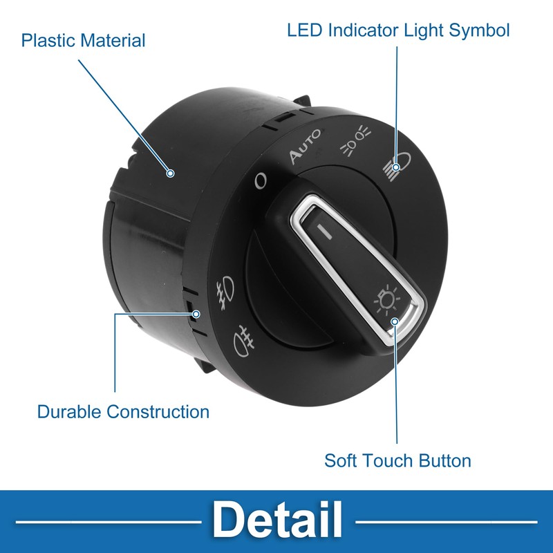 A ABSOPRO Headlight Switch for VW Golf 2012-2021 for VW