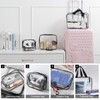 Waterproof Travel Bag with Zipper, Clear (Pack of 3), transparent,