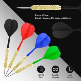 CyeeLife Steel Tip Darts,12 Pack Metal Tip Dart Set, Darts Metal Tip Set, Metal Darts for Dartboard