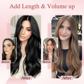 SEGO Pro 50pcs Nano Beads Hair Extensions Straight Nano Beads For Hair Pre-Bonded Seamless Nano Tip Real Human Hair，18Inch Jet Black,50g