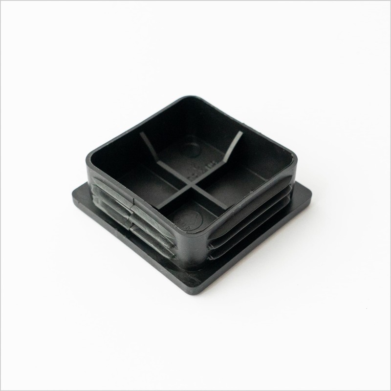 4 x Square Lamellar Plugs, Made in Germany, Pipe Covers
