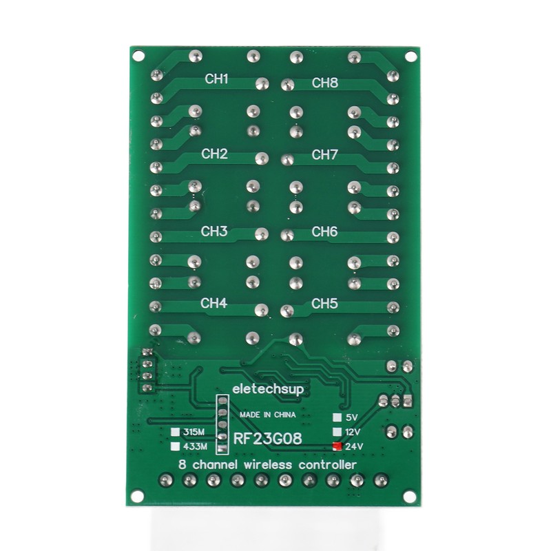Remote Control Module 8 Channels 433.92MHz Multifunctional 100m Fixed Encoding
