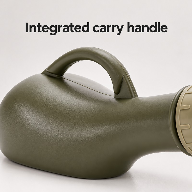 Lightweight Portable Plastic Urinal Bottle with Cap for Men, Travel,