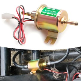 Universal Electric Fuel Pump Kit 12v 3 Psi-5 Psi Inline Fuel Pump, Gas Diesel Gasoline Transfer Fuel Pump, Suitable for Cars Motorcycles Carburetors Lawn Mowers (Gold)