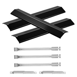 Grillflame 15202029 Replacement Parts for Oklahoma Joes Grill Parts Combo Gas Charcoal Smoker Heat Tent Burner Tubes 1767054 Porcelained Heat Plate Shield Longhorn 3 Burner 12201767 Smoker Accessories