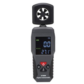Digital Anemometer，ST9606 Wind Portable Hand-held Anemometer Wind Speed Meter LCD Digital Wind Speed Temperature Measure Anemometer