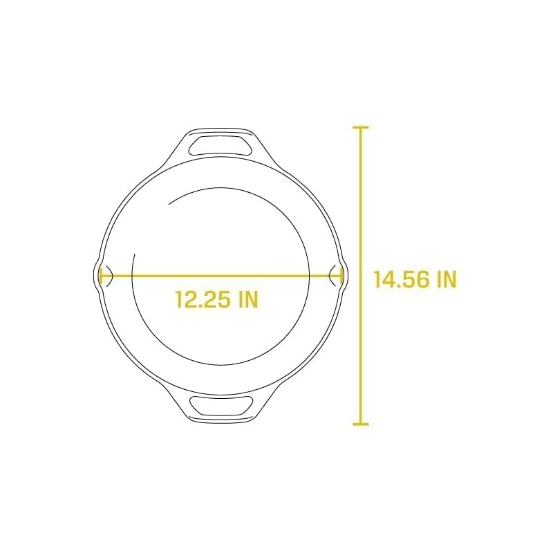 Lodge 12 Inch Pre-Seasoned Cast Iron Skillet - Dual Assist