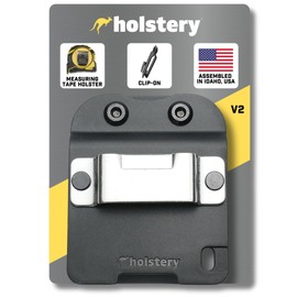 Holstery TapeMaster V2 | Clip-On Tape Measure Holder - Low-Profile Measuring Tape Holster for Your Belt, Tool Bags, Pockets, or Pants