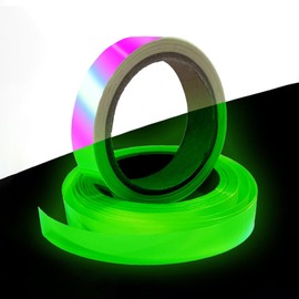 Glow in The Dark Tape - 33 FT X 0.5 Inch, Fluorescent, Waterproof, Luminous Reflective Tape for Stairs, Walls, Steps, Exit Signs, Theatres, Staged & Dark Areas