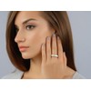 NicoWerk SRI1111 Women's Ring 925 Silver Adjustable 925 Silver Brushed