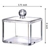 SheeChung Modern Square Acrylic Qtip Holder - Clear Apothecary Jar