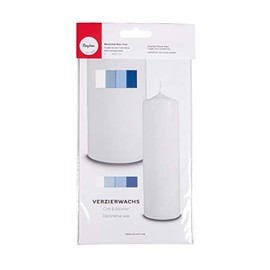 RAYHER 31448000 Wax Foil 20 x 6.5 cm 4 Assorted Colours Self-Service Bag/Pack of 4 – Blue Tones