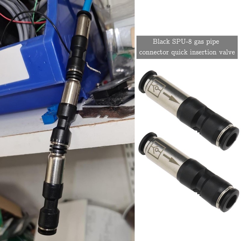 Create idea 2Pcs 8mm Quick-Plug Type One-Way Check Valve Flow