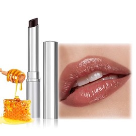 Black Honey Lipstick, Tinted Lip Balm, Moisture Shine Lipstick, Nourishing Lasting Moisturizing Lip Care Balm, Moisturizing Lip Care Balm for Dry Lips (Black, M)