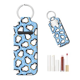 Portable Lip Balm Keychain Holder with Clip, Cute Chapstick Holder for Women and Men(Lovely Penguin)
