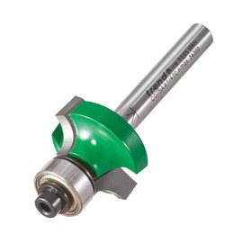 Trend CraftPro Guided Rounded Over Router Cutter Bit, 1/4 Inch Shank, 6mm Radius and 12mm Cut Length, Tungsten Carbide Tipped, C075AX1/4TC