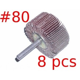 Canadian Tool and Supply (8-Pack) #80 Grit Mounted Flap Wheel 2" x 1" x 1/4" Mandrel (8xMFW5025#80)