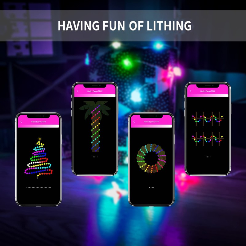 KOOLMEX Luces Navideñas Inteligentes USB para Arbol, 2M 20 LED