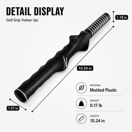 Golf Grip Trainer for Hand Placement - Ergonomic Practice Aid for Driving Range and Indoor Swing Training