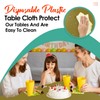 Kongdaoth Gold 12 Pack Plastic Tablecloths 54"x 108" Disposable Rectangle