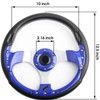 YEHICY Classic Blue Golf Cart Steering Wheel for Club Car
