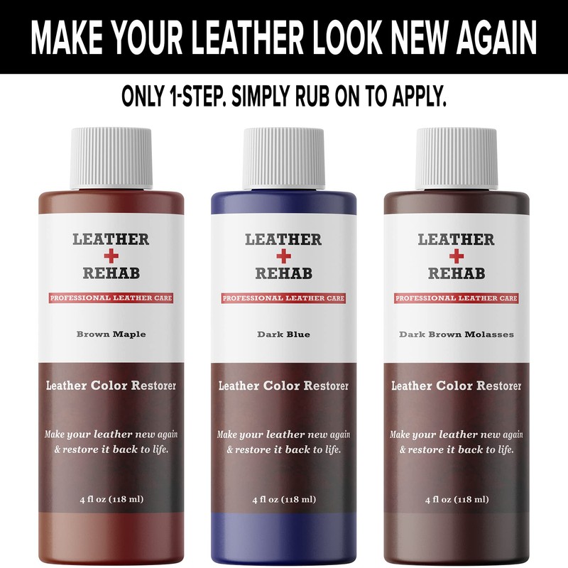 Leather Color Restorer - Dark Gray - Repair Couch, Furniture,