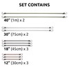 Pluvios Bungee Ropes with Hooks Heavy Duty Outdoor 10 Pack