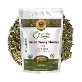 Organic Dried Tansy Flower Herb Tea Cut & Sifted | European Wild-Crafted | Organic & Kosher Certified | Vegan, Non GMO & Gluten Free | USDA Certified | Origin - Albania (1/4 Lb 4Oz)