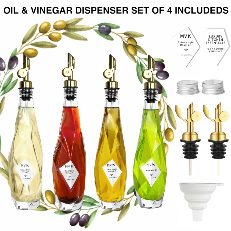 MUVEKA Olive Oil Dispenser Bottle for Kitchen