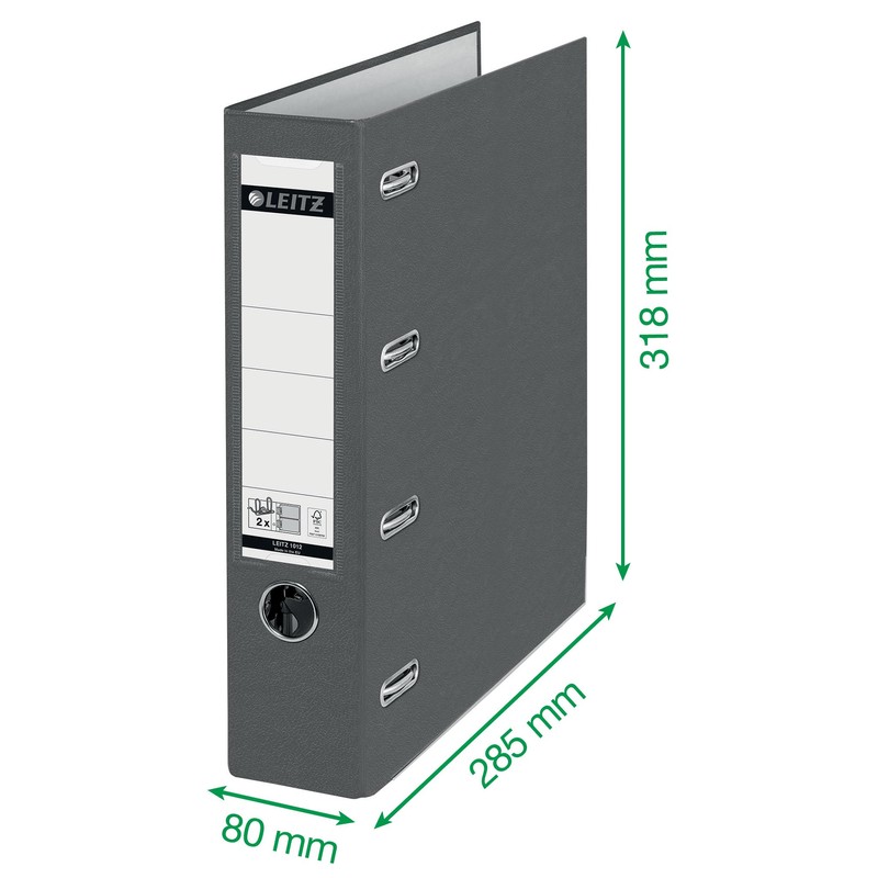 Leitz 10120025 Double Lever Arch File with Slits 2 x