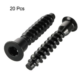uxcell Furniture Confirmat Screw 7x39mm Hex Socket Wood Screws Powder Coated 20pcs