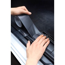 Car Side Step Guard Side Step Protector Film Protection Anti-Scratch Scratch Scratch Cover Bumper Protection Shock Proof Sticker Door Edge Protector (Width 5cm / 7cm x Length 5m) (Black 7cm x 5m)
