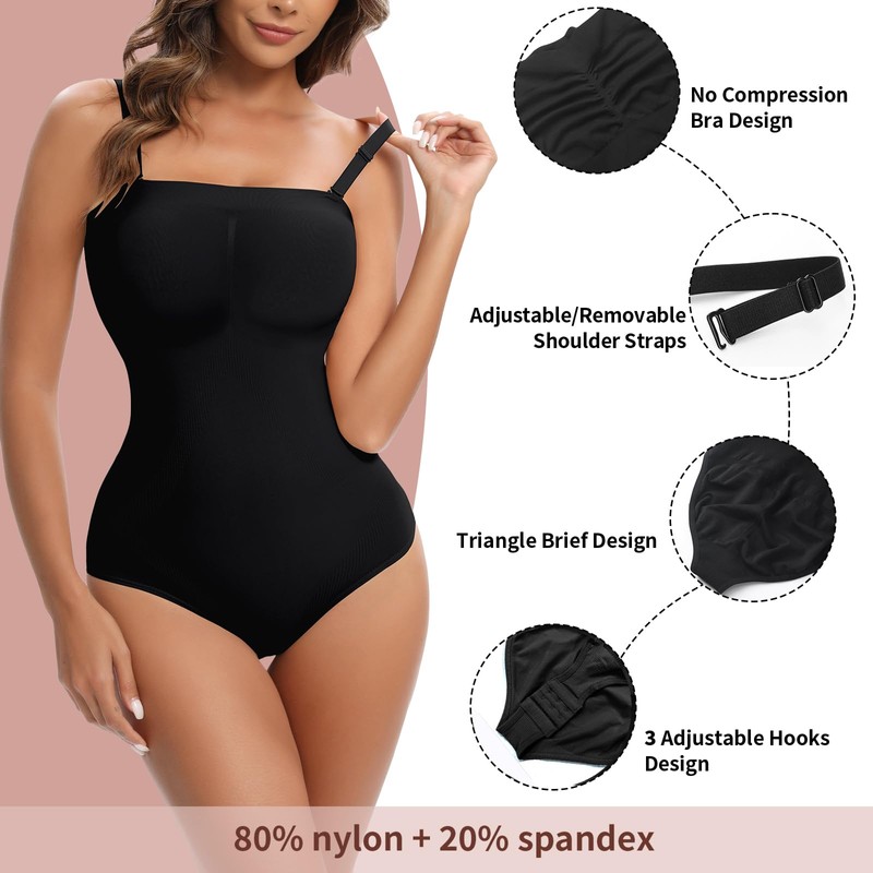 Vivashape - Faja moldeadora sin tirantes para mujer, sin costuras,