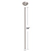 Westbrass A3624A-07 1/2" IPS x 24" Round Ceiling Mount Shower