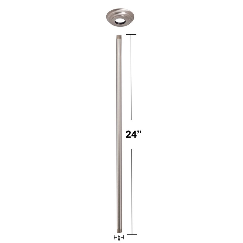 Westbrass A3624A-07 1/2" IPS x 24" Round Ceiling Mount Shower