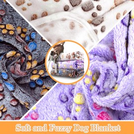 Dog Blankets for Medium Large Dogs Washable, 3 Pack Pet Blanket Washable 41" x 31", Fuzzy Soft Puppy Blanket Throw Cover for Kennel Crate Bed, Blanket for Dogs, Pet Blankets for Dogs