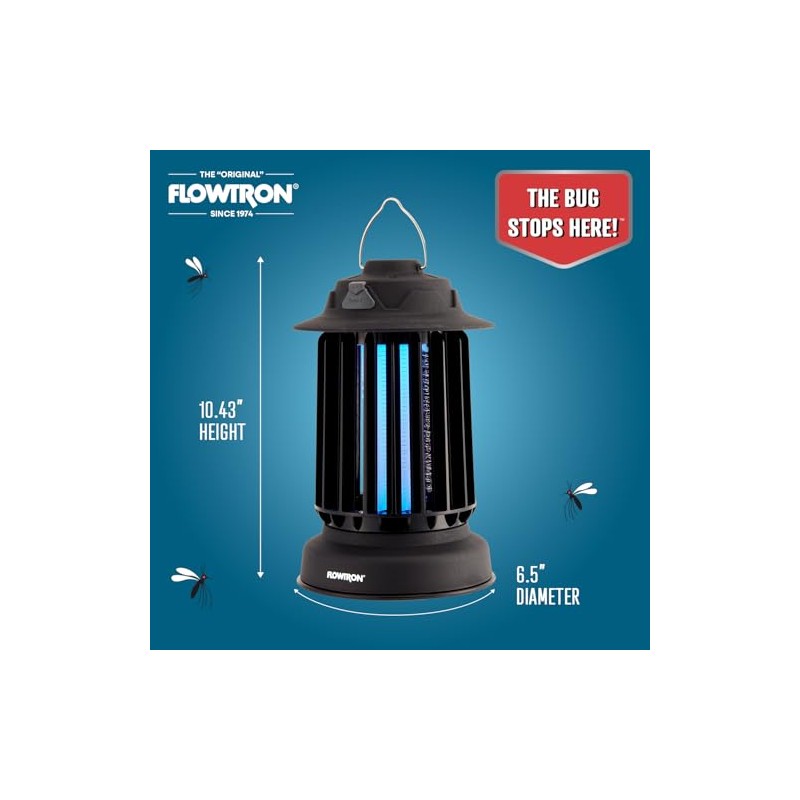 Flowtron Bug Zapper Lantern | 2-in-1 Electric Mosquito Killer &