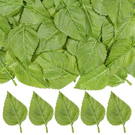 Aeaocvo 50 Pcs Artificial Leaves, 3.7 * 2.3 inch Fake Sunflower Leave, Leaves for Crafts for DIY Bouquet, Wreaths, Wedding, Christmas