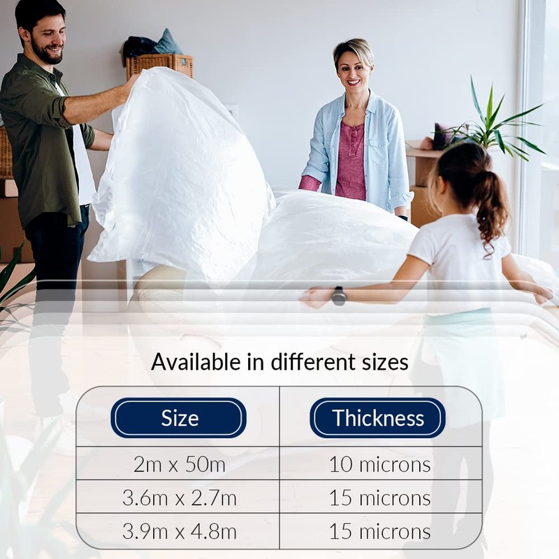 ARVO Large Plastic Dust Sheets for Decorating - 12ft X