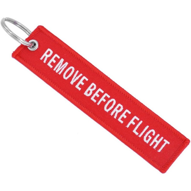 DayCount - Llavero bordado con texto en inglés"Remove before flight"