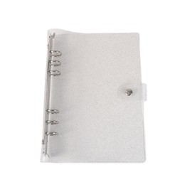 A5 Soft PVC 6-Ring Binder Cover with Snap Button Closure Loose Leaf Folder Personal Planner Binder for Home School and Office Writing Supply