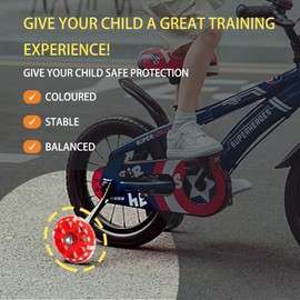 Nakazawa Adjustable Training Wheels for Bike Fits 12/14/16/18/20 Inch Bikes Bicycle Training Wheels for Stabilizer Training, 1 Pair.(yellow)