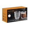 Nachtmann, 2-teiliges Cappuccino-Set, Cappuccino-Gläser/Flat White-Gläser, Kristallglas, 235 ml, Ethno Barista,