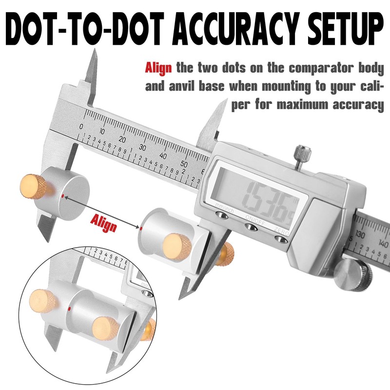 HAWKHONOR Bullet Comparator Kit, Includes 14 Inserts & 1 Comparator