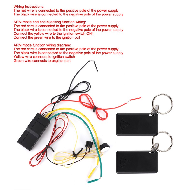 2.4GHZ Engine Immobilizer Anti Hijacking Alarm System Intelligent Circuit Cut