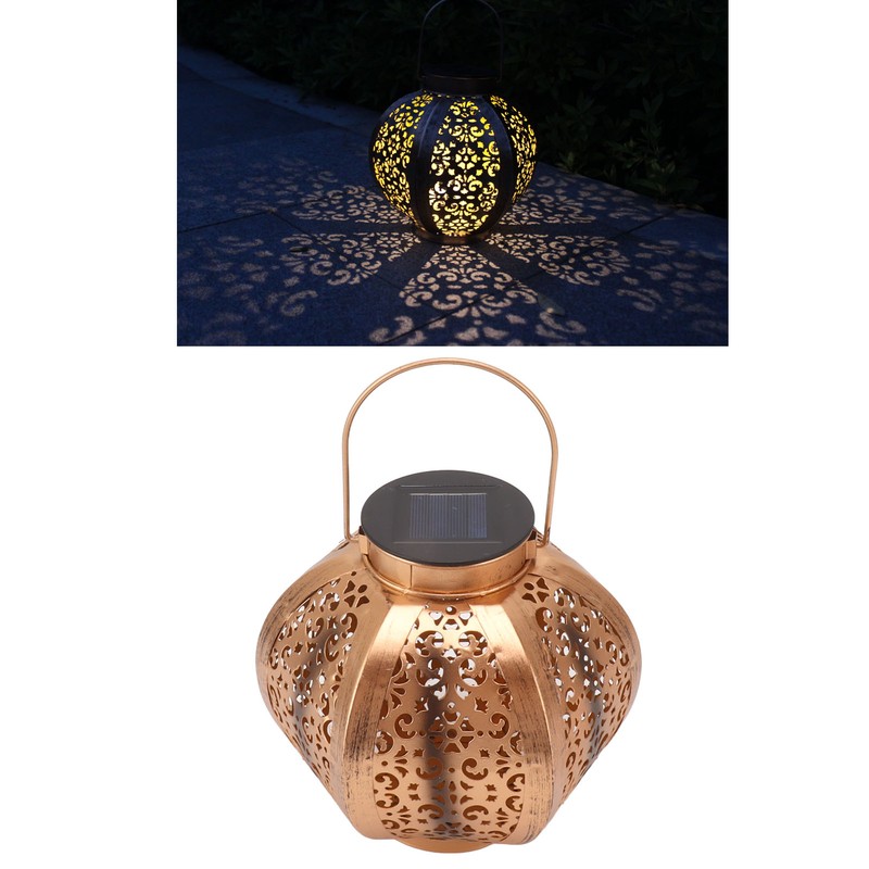 Solar Lanterns Iron Art Decorative Waterproof Outdoor Hanging Solar Lights