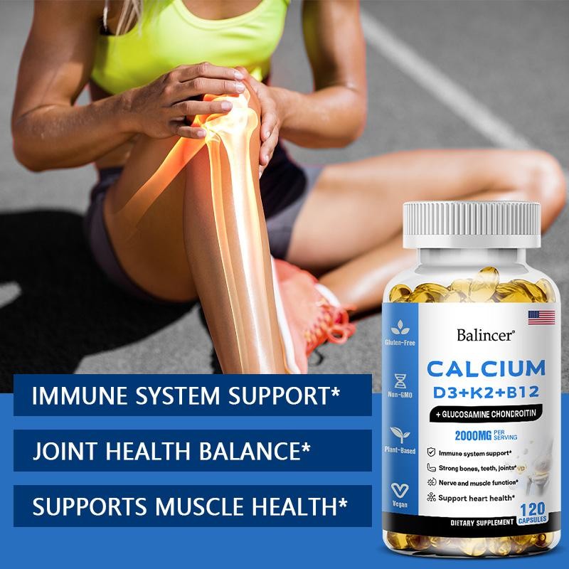 Balincer Calcium D3+K2+B12+Glucosamine Chondroitin 120 Capsules