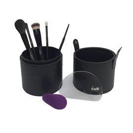 THE GIFT KIT - Brocha para base, blush, eye shadow II, blur, eye liner acrylic palette, purple blender, brush cylinder + 2 REGALOS: 1 makeup remover y 2 eye patches.