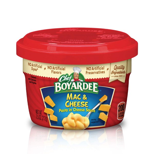 Chef Boyardee Mac & Cheese, 7.5 Oz. Microwavable Bowls (Pack of 12)