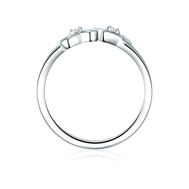 Trilani Women's Ring 925 Sterling Silver with Brilliant Cut Zirconia,